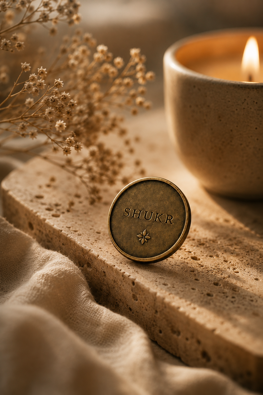 Shukr- Intention Coin- A small reminder for Everyday Gratitude
