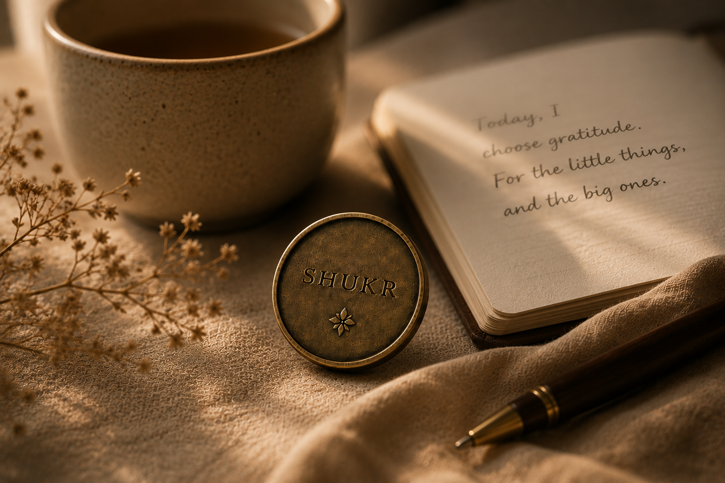 Shukr- Intention Coin- A small reminder for Everyday Gratitude