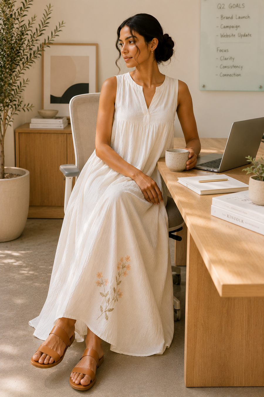 The Drift Dress - White community moment