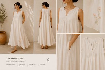 The Drift Dress - White