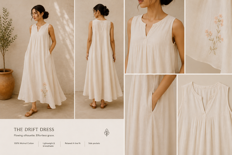 The Drift Dress - White community moment