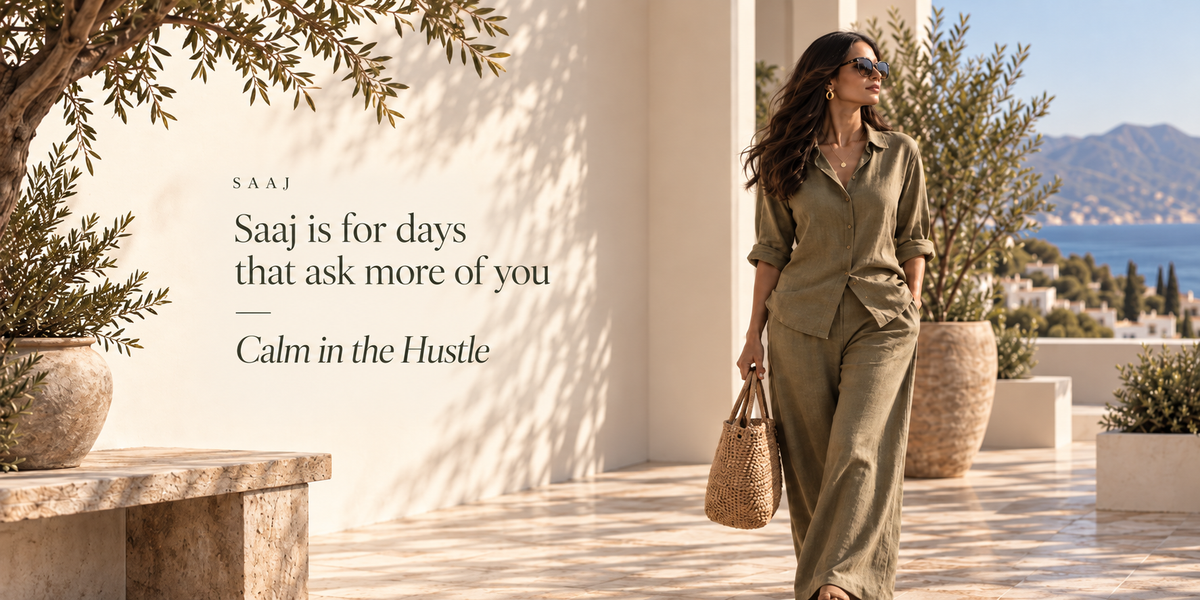 SAAJ desktop homepage banner - Calm in the Hustle