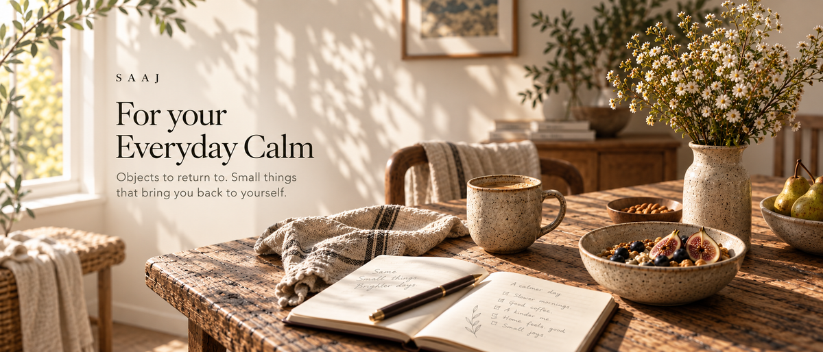 SAAJ desktop banner - For your Everyday Calm
