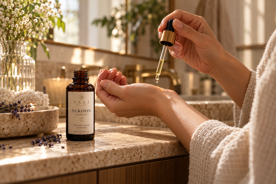 Premium editorial lifestyle photo for SAAJ oil product community gallery community moment
