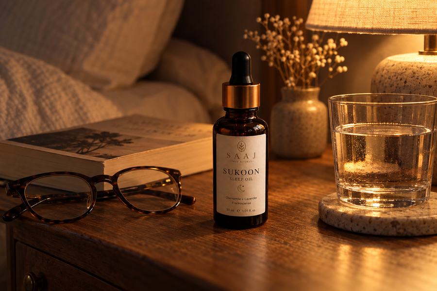 Premium editorial lifestyle photo for SAAJ oil product community gallery community moment